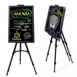 인테리어칠판 인테리어 광고 자석 블랙보드 사각이젤포함 50x70