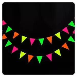 모자 PW 형광파티가랜드(삼각) 배너 생일 기념일 데코