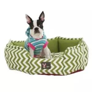 [반려] 쿠션 팔각 1P 방석 강아지 분리형 그린 대형 침대