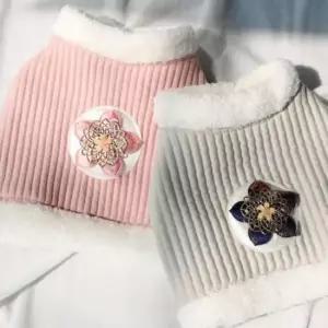 [반려] 외출 패션용품 강아지 누빔배자 유치원 산책 2XL