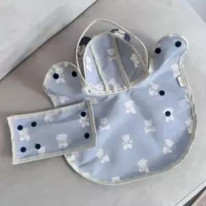 [반려] 망토 방수 우비 강아지 1P 곰돌이 모자 네이비 2XL