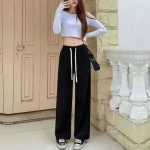 쿨와이드 여성바지 와이드 밴딩 크롭바지 쿨바지