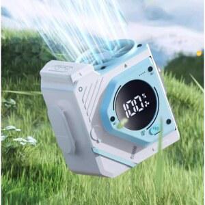 허리 선풍기 등풍기 충전용 무소음 야외용 배터리 5000mAh 화이트 소형