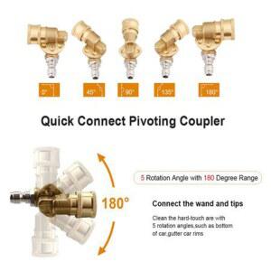 180 노즐 4500psi 각도 커넥터 회전 인치 공급 커넥트 조절식