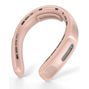 Jkjoy 휴대용 넥 팬 블레이드리스 4개 4000mAh 배터리 작동 USB 충전식 용 360 쿨링 핸즈 프리 3단 속도 LE