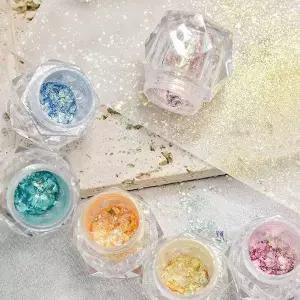 네일아트 오로라 플레이크 얼음 반사 글리터 6종