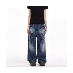 남친 봄 빈티지 슬림 일자핏 청바지 워싱 번개무늬 클린핏 배기핏 긴바지 SPO마켓1