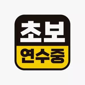 [골드스마일]초보 연수중2 고휘도반사 자석 자동차스티커