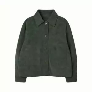 [막스카라]소프트 터치 그린 스웨이드 자켓_M53QWJ511ME