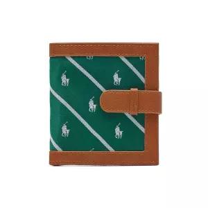 폴로 POLO RALPH LAUREN 실크 레더 월렛 - 그린