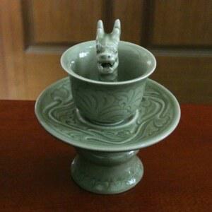 계영배 절주잔 신기한 도자기 집들이선물 주도 술잔 이색 전통 예쁜