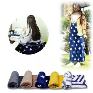 휴대용 입는 치마담요 차량 학교 캠핑 무릎 다리덮개 무릎담요 극세사담요 입는담요 차량용담요