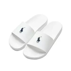 폴로 POLO RALPH LAUREN 시그니처 포니 슬라이드 샌들 - 화이트