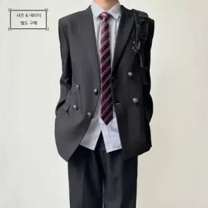 남성 코트 멋쟁이 교공감 봄가을 바느질 상의 정장 칼라 재킷 양복 베이지색 더블 스포M3