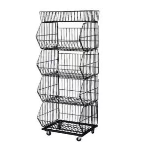 이동식 진열대 스낵선반 바구니랙 매쉬망 편의점 슈퍼마켓 매대 디스플레이