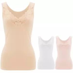 [제임스딘]제임스딘 여성 고급 레이스런닝 민소매 조끼 런닝 흰색 살색 2매