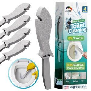 손잡이 청소용 부석 4팩 U2013 도자기 세라믹 화장실 스톤 스크러빙 타일용