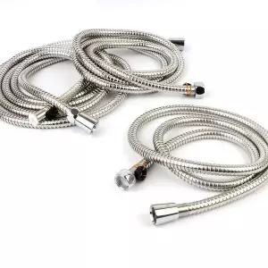 메탈 크롬 도금 샤워 호스 (1.5M) 국제규격 샤워기줄