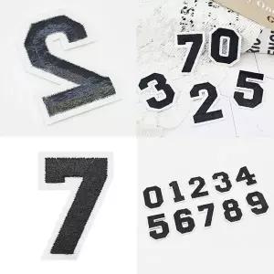 숫자와펜 의류 리폼 수선 자수 번호 패치 스티커