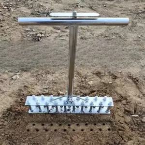 잔디 파종기 모종이식 타공공구 펀칭 스파이크 에어리에션 뚫기 숨구멍 이중간격 조성