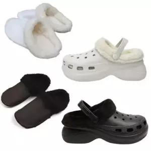 크로스오버 슬리퍼 샌들 호환 방한 내피털 인조양털 털슬리퍼 슬리퍼털내피 겨울슬리퍼
