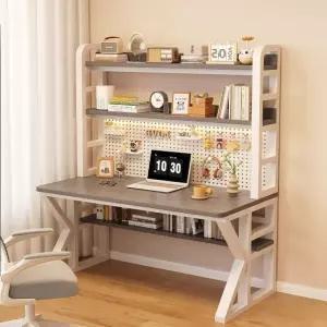 철제 데스크 타공판 책장수납 스틸 상부장 서재 인테리어 워크스테이션