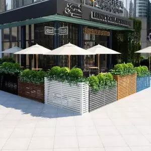 원목 파티션 공간분리 울타리 화단형 가림막 식물 이동식 접이식 인테리어 목재