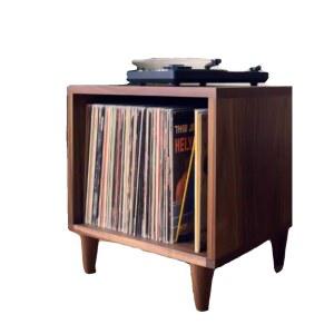 LP수납장 원목 턴테이블 LP판수납장 진열장 호두 진열 LP꽂이 턴테이블선반 꽂이 선반