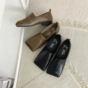 여성용 워킹화 늦바람 빈티지 돼지코 미니 버켄스니커즈 춘추삼계신발 소프트한가죽 할머니신발 CH3