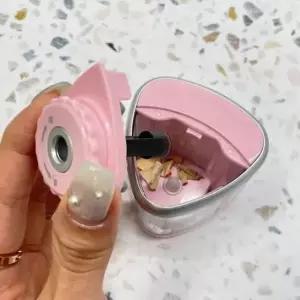 [문구/오피스] 연필깎이 수동 자동 겸용 핑크 색상 문구 도구 연필