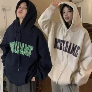 [옷은날개] 여자 영문 레터링 오버핏 스타일 패션 후드 티셔츠