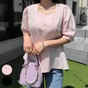 [옷은날개] 빅사이즈 블라우스 의류 305P391S 하트넥 프릴