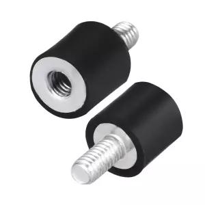 uxcell M4 남성 여성 고무 마운트 진동 차단기 쇼크 업소버 10mm x 블랙 8개