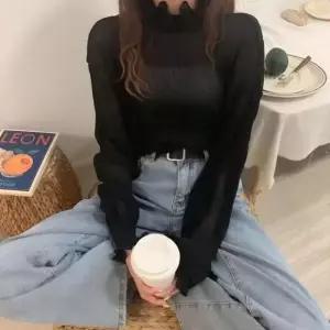 [SBD] 주름 블라우스 반폴라 패션복 소개팅 퍼프소매