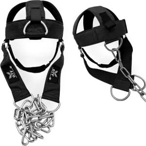 QTF 넥 하네스 웨이트 팅 트레이닝 빌더 두꺼운 네오프렌 패딩 조절 가능 턱 및 헤드 스트랩 운동 헤비