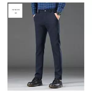 남성 기본 면 바지 봄가을 인기 가벼운 럭셔리 슬림 일자 스판 비즈니스 정장 캐주얼팬츠 슬랙스 스포M3