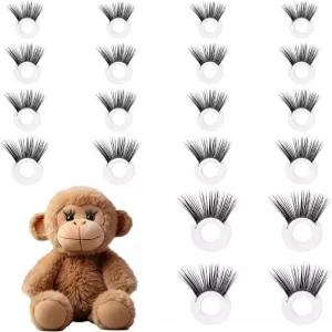 코바늘 뜨개질용 안전 인형 속눈썹 20개 아미구루미용 5종 뜨개질 테디베어 액세서리 제작 용품