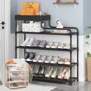 신발정리대 다용도 현관 신발장 신발 정리대 철재 메탈 수납 선반