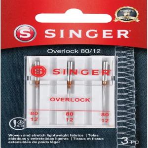 싱어 유니버설 레귤러 포인트 오버락 세르거 니들 사이즈 80/12-5 카운트
