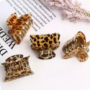 미니집게핀 호피 글로시 디스코핀 스몰 집게핀