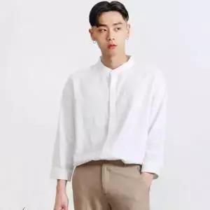 [셀러에이드]린넨 남자빅사이즈7부 남방DJJ1914