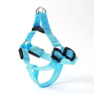 [반려] 애견 라지 강아지 야광 물림 가슴줄 튼튼한 블루 LED