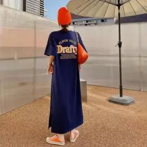 빅사이즈 캐주얼 롱원피스 홈웨어 미니원피스 오버핏