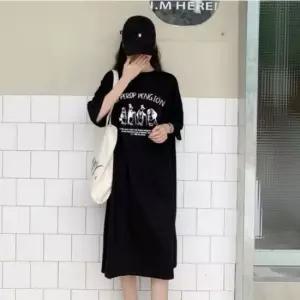 캐주얼 펭귄 봄원피스 데일리 여름원피스 밑단절개 롱