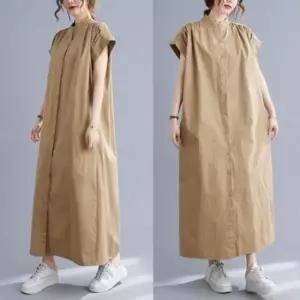 A형 드레스 터틀넥 빅사이즈 원피스 셔츠식 솔리드