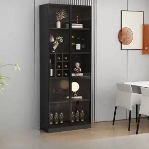위스키장 술장 선반 와인 블랙 유리장 거실 양주장