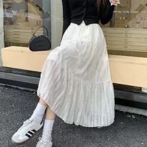 코디피셜 미리내 일자 프릴장식 허리밴드 롱스커트