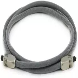 모노프라이스 프리미엄 S/PDIF 디지털 광 오디오 케이블 - 헤비 듀티 메시 재킷 메탈 커넥터 헤드 6피트