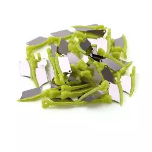 금속 플라스틱 나이프 근위 웨지 스테인리스 강판(소형 녹색)이 포함된 LA MIERE 40개/박스 치과용 가드