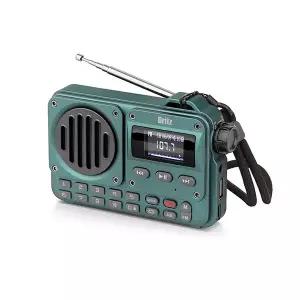 브리츠 휴대용 라디오 블루투스 스피커 BZ-LV1100 메탈그린